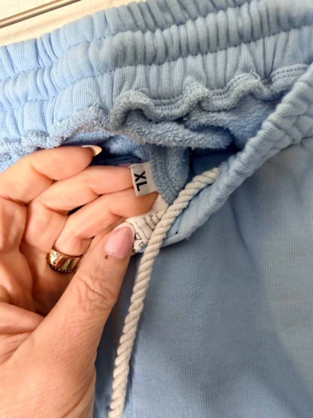 Sleeper Diana Athpleasure Sweatsuit Short Set Baby Blue White Collar XL - Picture 12 of 15